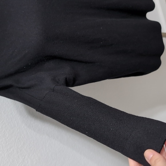 Express Boat Neck Cashmere Blend Black Sweater Dolman Sleeves XS Oversized - Picture 3 of 10